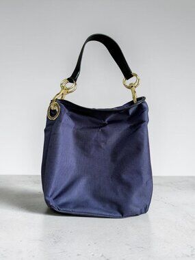 JPK Nylon Navy Blue Bucket Shoulder Handbag Bag